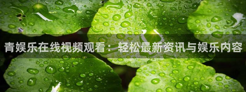 极悦平台的平台：青娱乐在线视频观看：轻松最新资讯与娱乐内容